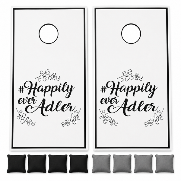 Happily Ever Cornhole Set With Bean Bags