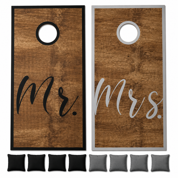 Wedding Mr.& Mrs. Cornhole Set With Bean Bags