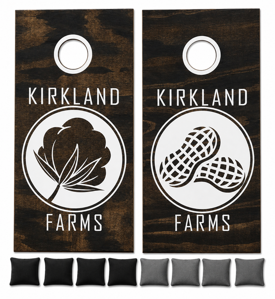 Custom Farm Design Cornhole Set With Bean Bags