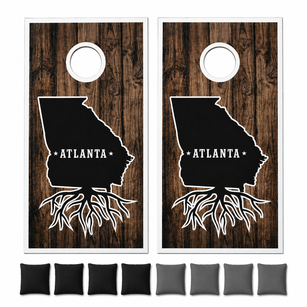 Custom Georgia Roots Cornhole Set With Bean Bags