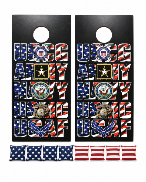US Military Cornhole Set With Bean Bags