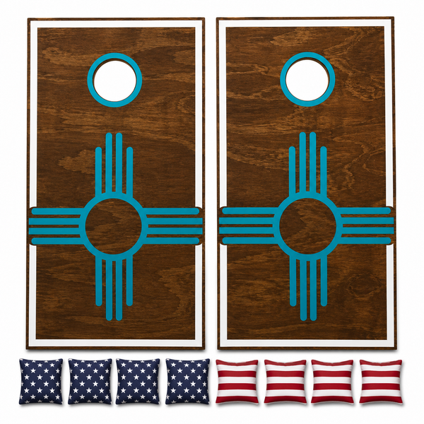 Zia Symbol Cornhole Set With Bean Bags