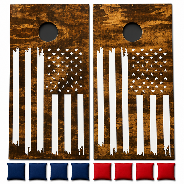 USA Flag Cornhole Set With Bean Bags