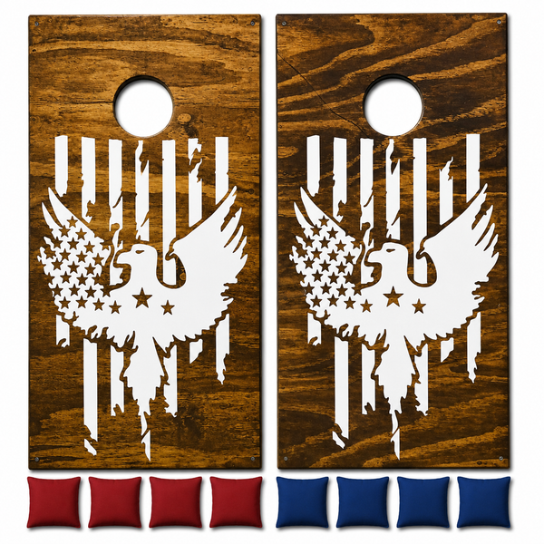American USA Flag Cornhole Set With Bean Bags