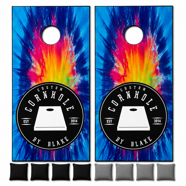 Tie-Dye Cornhole Set With Bean Bags