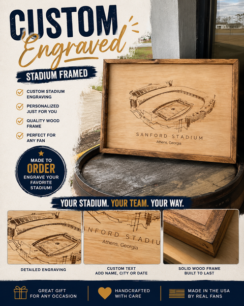 Framed Custom Engraved Stadium