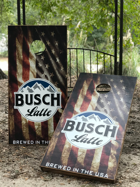 Busch Latte Cornhole Set With Bean Bags
