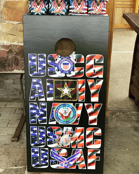 US Military Cornhole Set With Bean Bags
