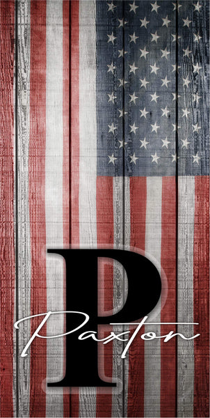 Personalized USA Flag Cornhole Set With Bean Bags