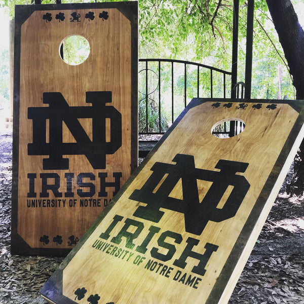 Custom Stenciled BIRCH Cornhole Set With Bean Bags