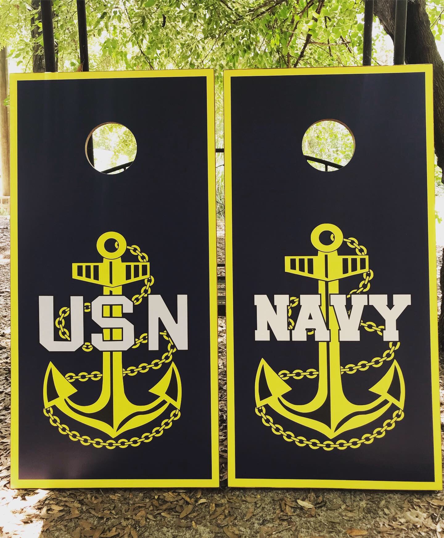 USN Navy Cornhole Set With Bean Bags