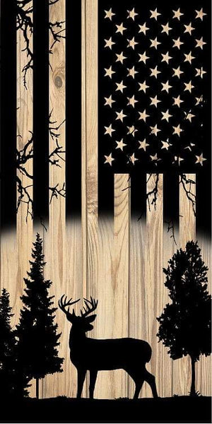 Deer Flag Cornhole Set With Bean Bags