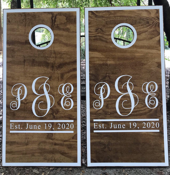 Personalized Cornhole Set With Bean Bags