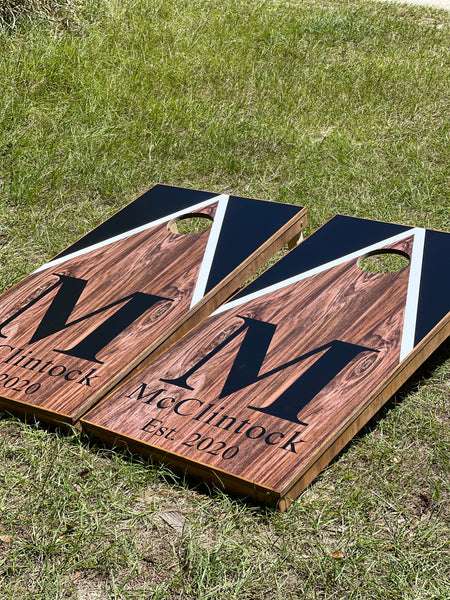 Personalized Cornhole Set With Bean Bags
