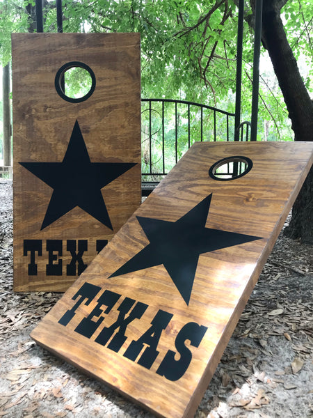 Texas Star Cornhole Set With Bean Bags
