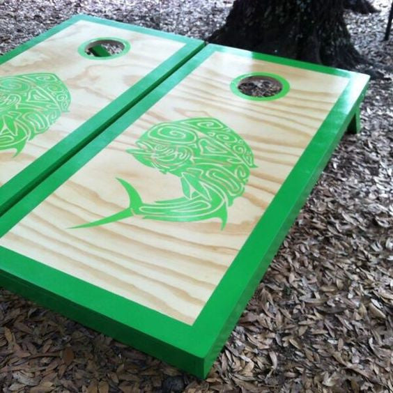 Mahi Mahi Cornhole Set With Bean Bags