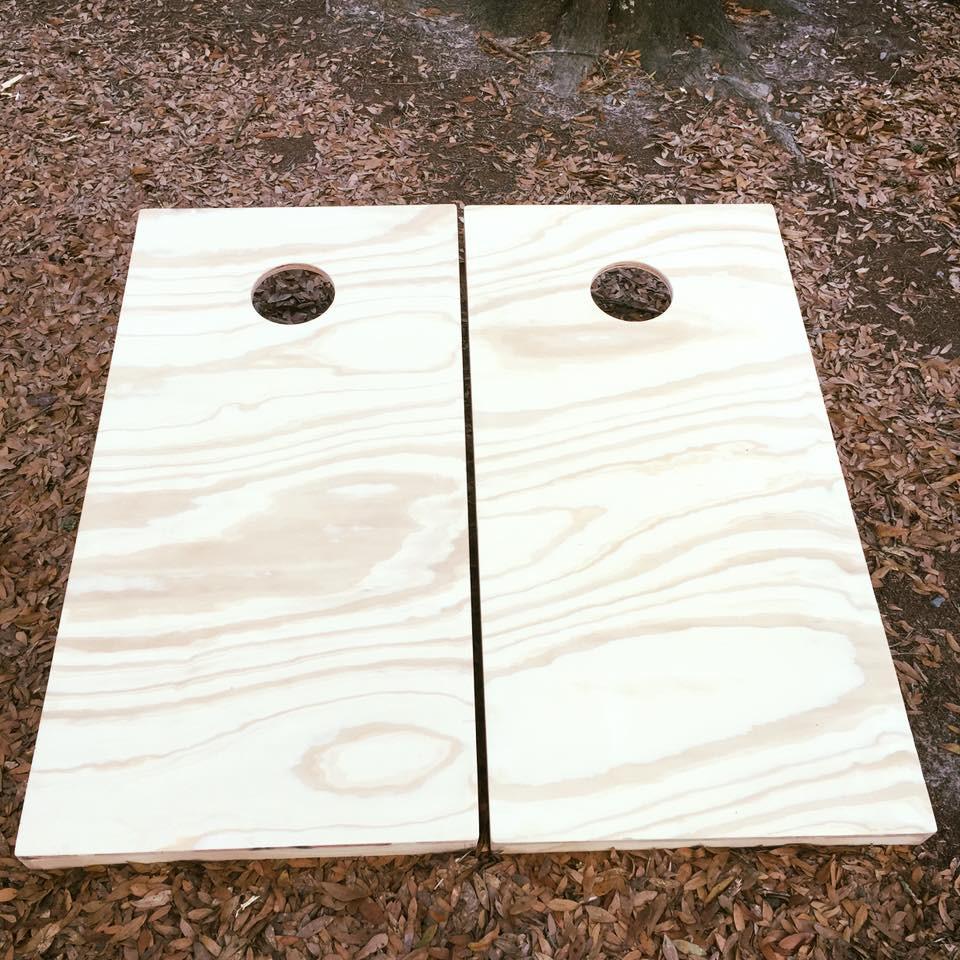 Plain STAINED Cornhole Set With Bean Bags