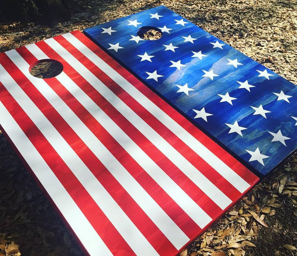 thumbnail image 2 of Patriotic Stars & Stripes Cornhole Bags – 8-Pack, Regulation Size! 2 of 4